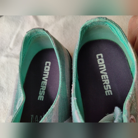 Size 10 Women's Unique Design Converse Sneaker Shoe All Star Striped Pol… - Picture 9 of 12